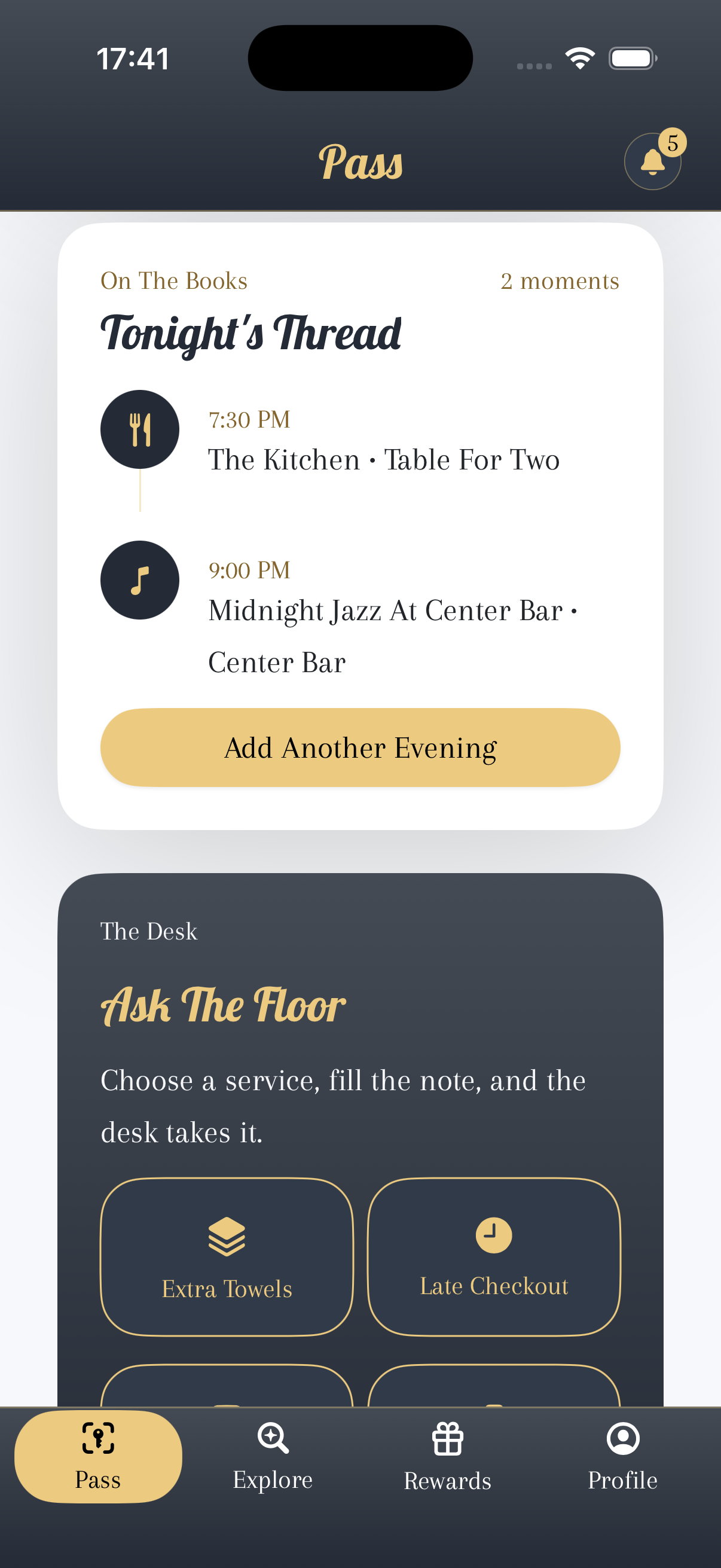 Event detail in the app