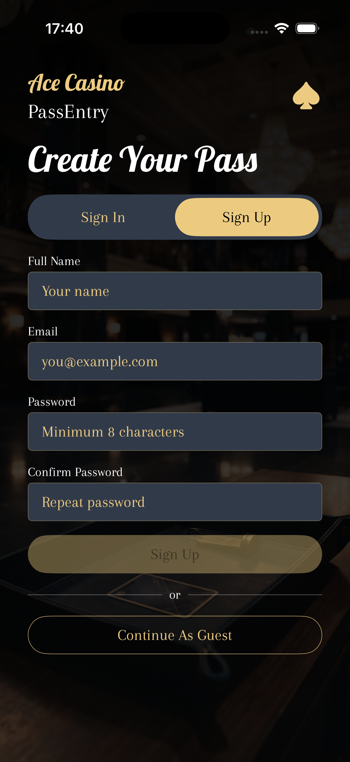 Digital pass on the home screen